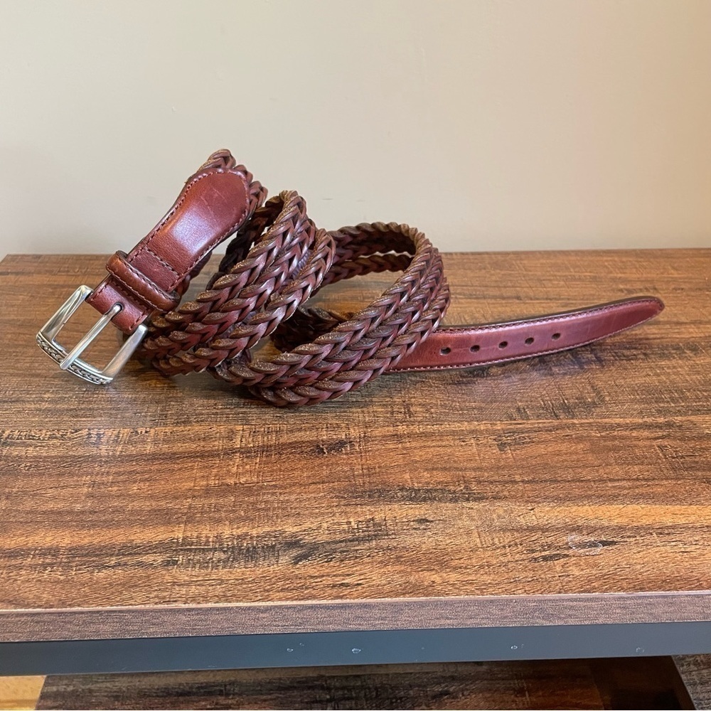 Brighton Braided Leather Belt women's size 40